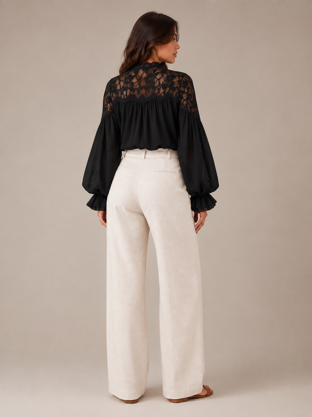 Rosalind Lace-Yoke Blouse - Clara & Vivian