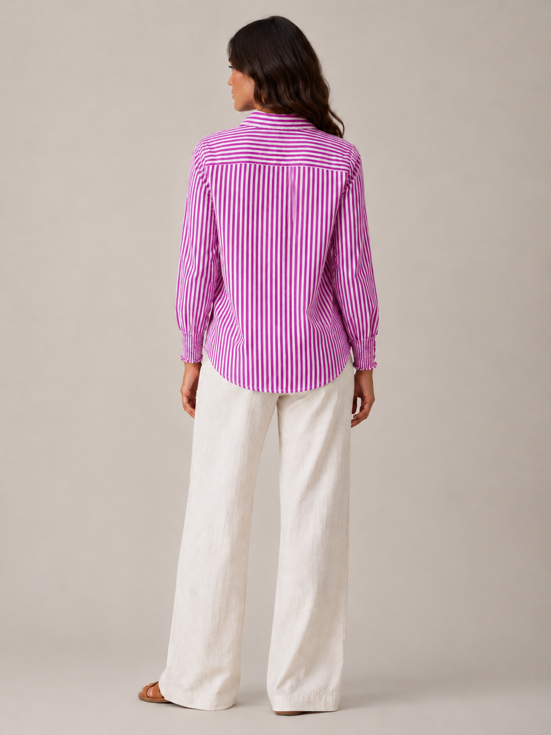 Catherine Timeless Stripe Shirt - Clara & Vivian