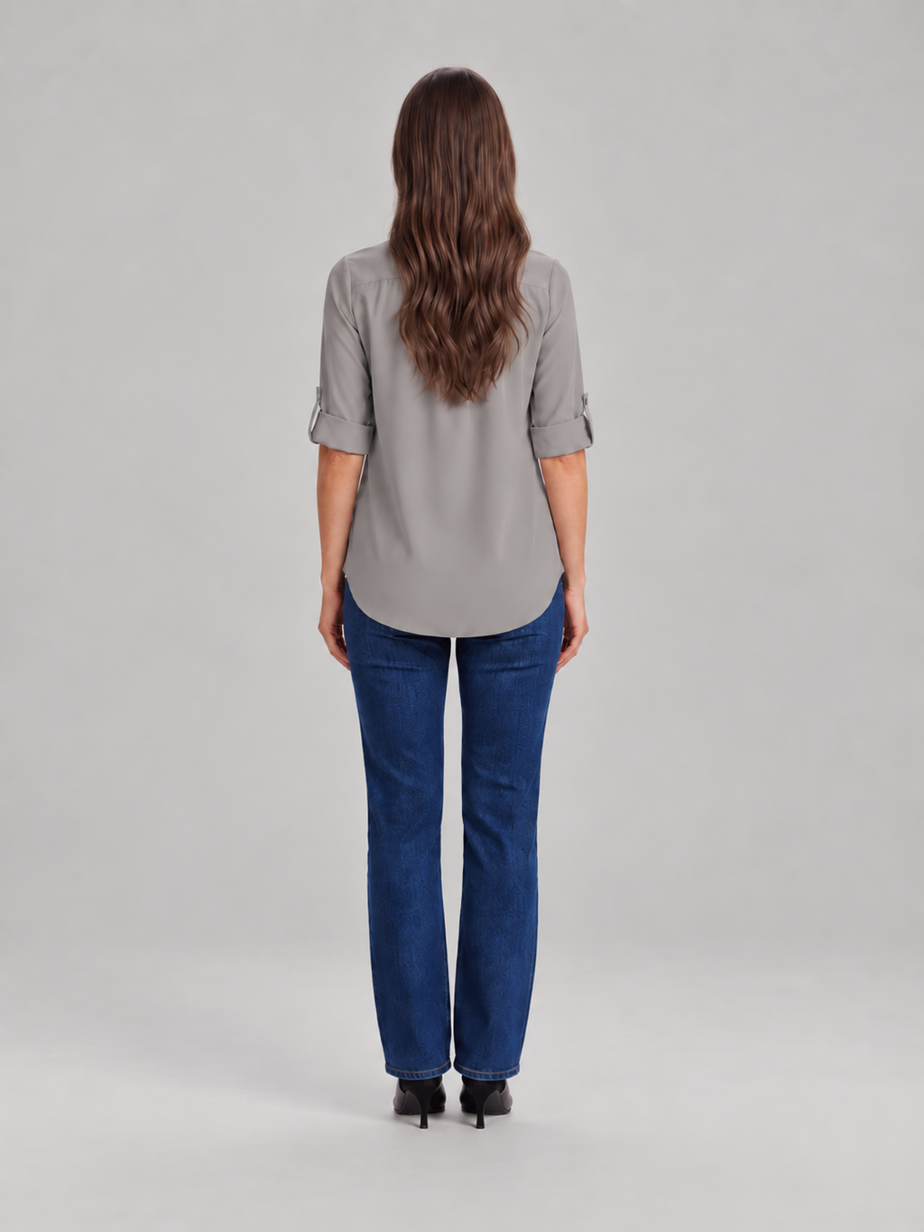 Caroline Zip-Neck Blouse - Clara & Vivian