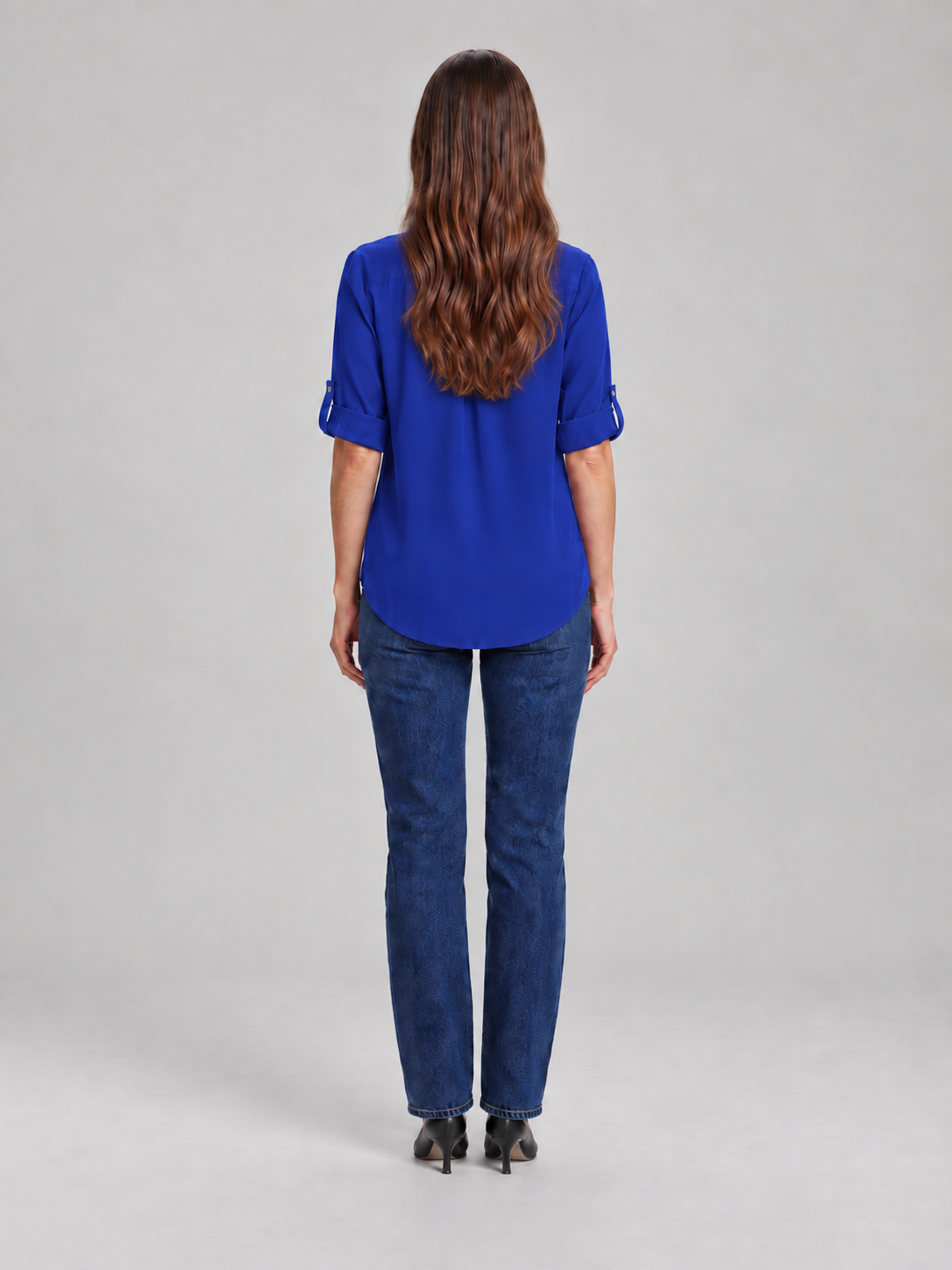 Caroline Zip-Neck Blouse - Clara & Vivian