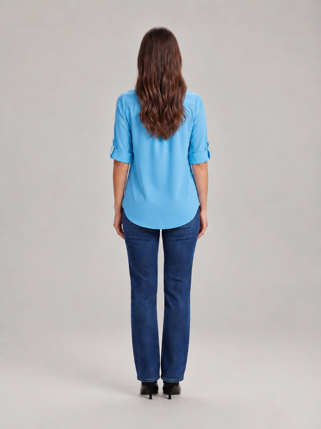 Caroline Zip-Neck Blouse - Clara & Vivian