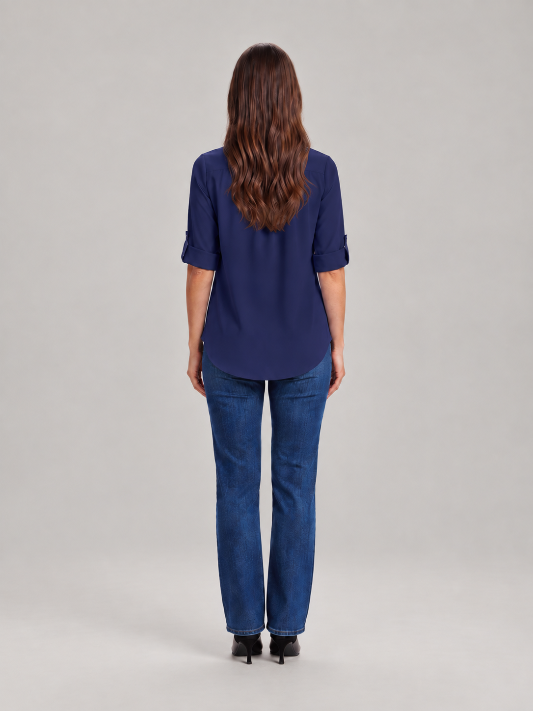 Caroline Zip-Neck Blouse - Clara & Vivian