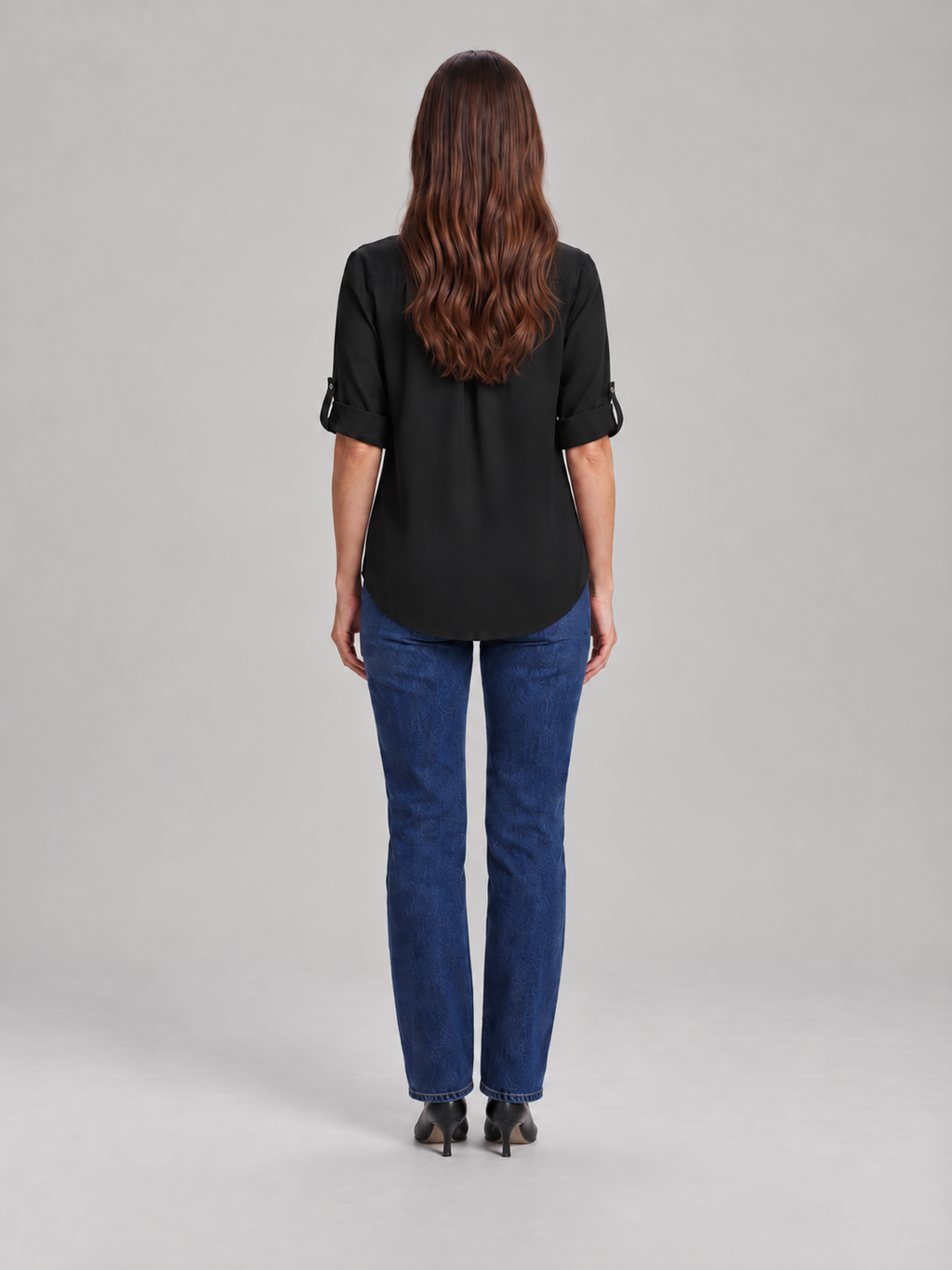 Caroline Zip-Neck Blouse - Clara & Vivian