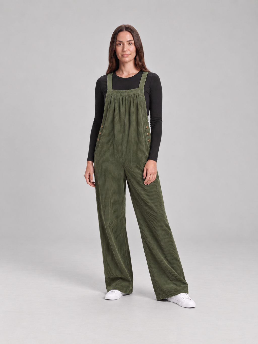 Ruime ribfluwelen tuinbroek voor dames – Wendy