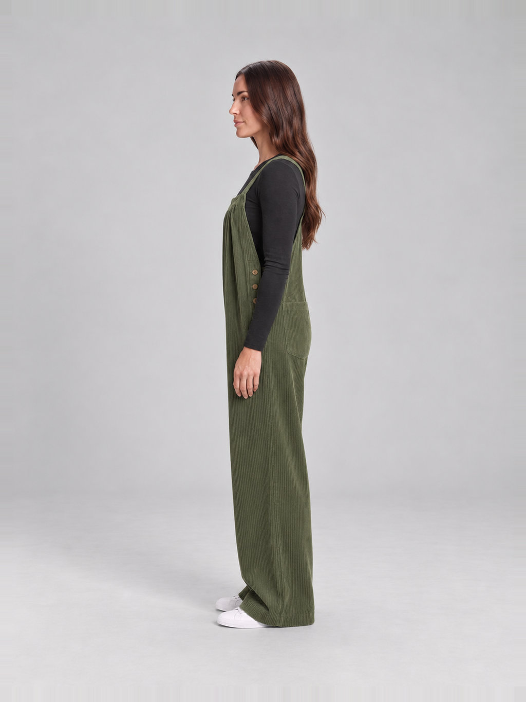 Ruime ribfluwelen tuinbroek voor dames – Wendy
