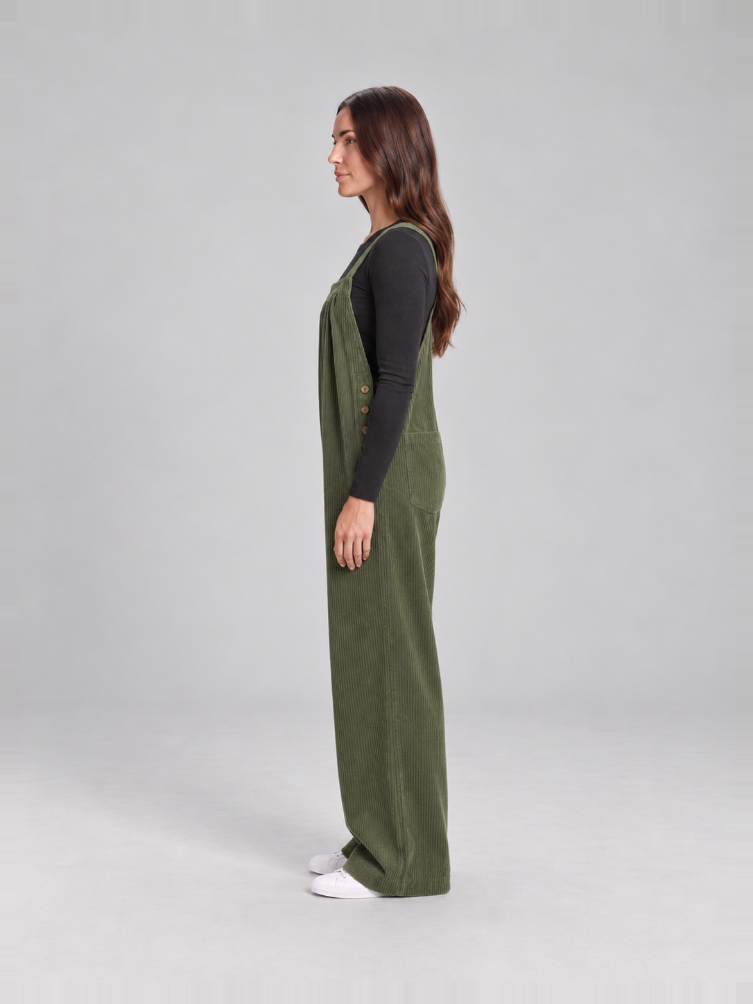 Ruime ribfluwelen tuinbroek voor dames – Wendy