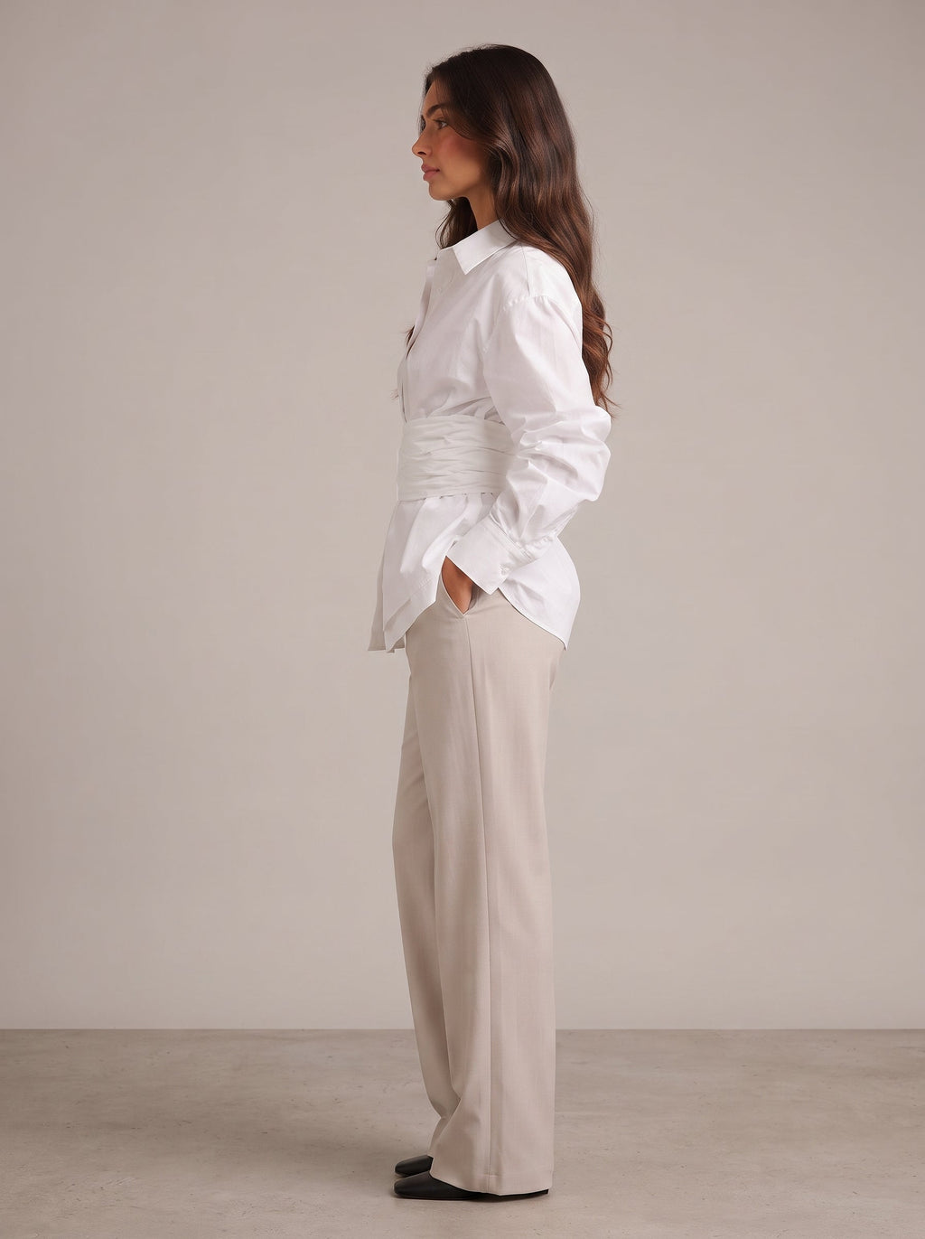Victoria Tie-Waist Peplum Blouse - Clara & Vivian