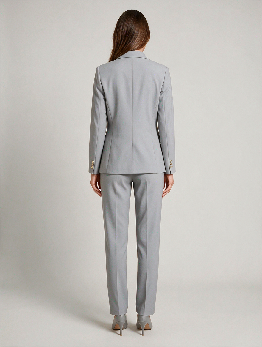 Getailleerd pak met rechte broek voor dames – Ravena