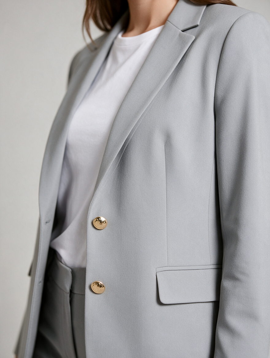 Getailleerd pak met rechte broek voor dames – Ravena