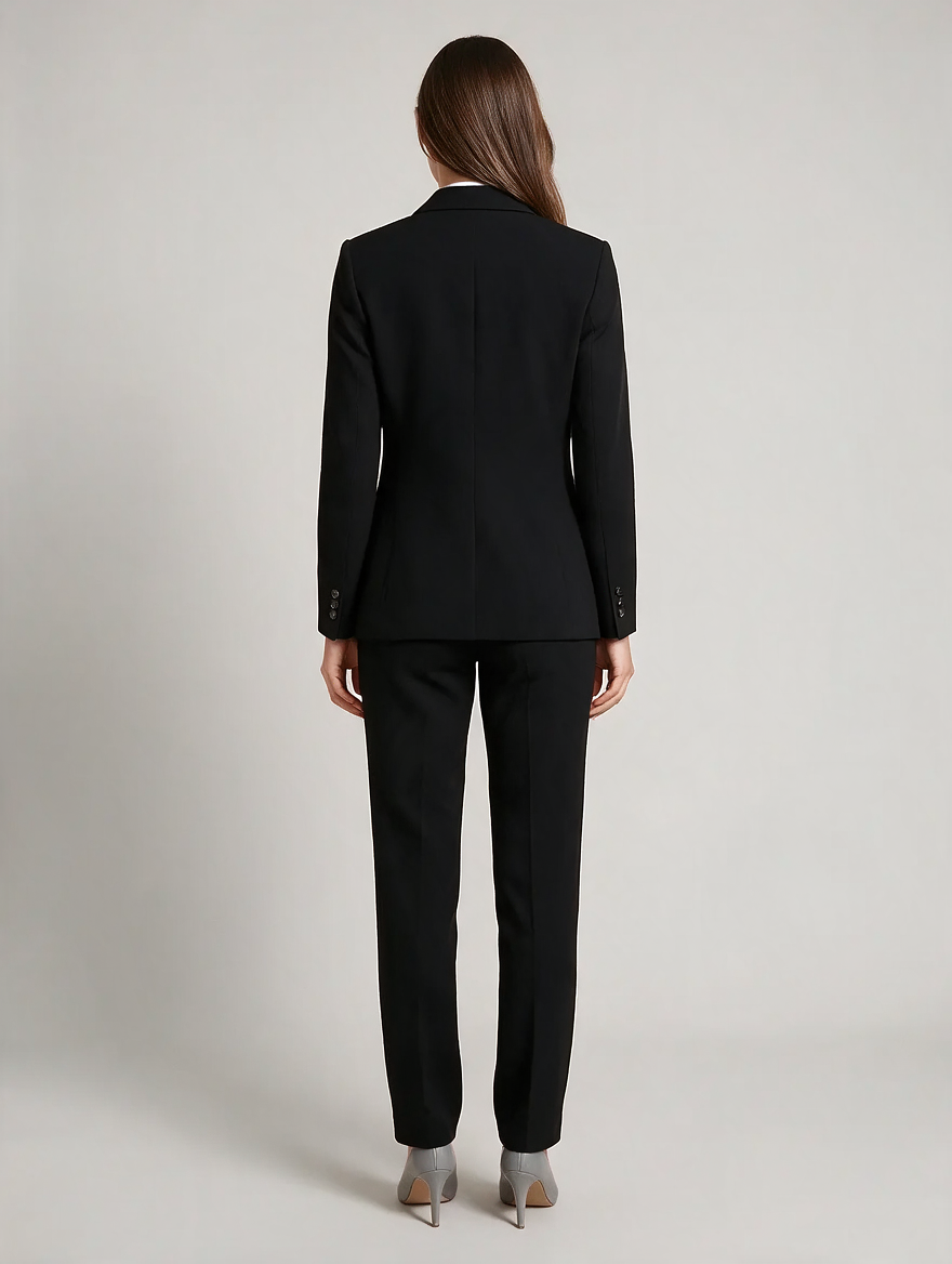 Getailleerd pak met rechte broek voor dames – Ravena