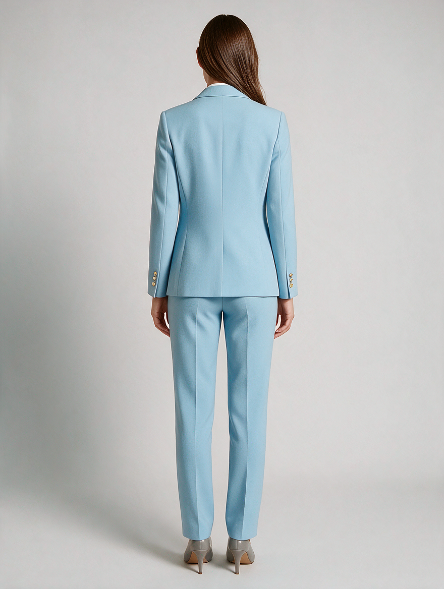 Getailleerd pak met rechte broek voor dames – Ravena