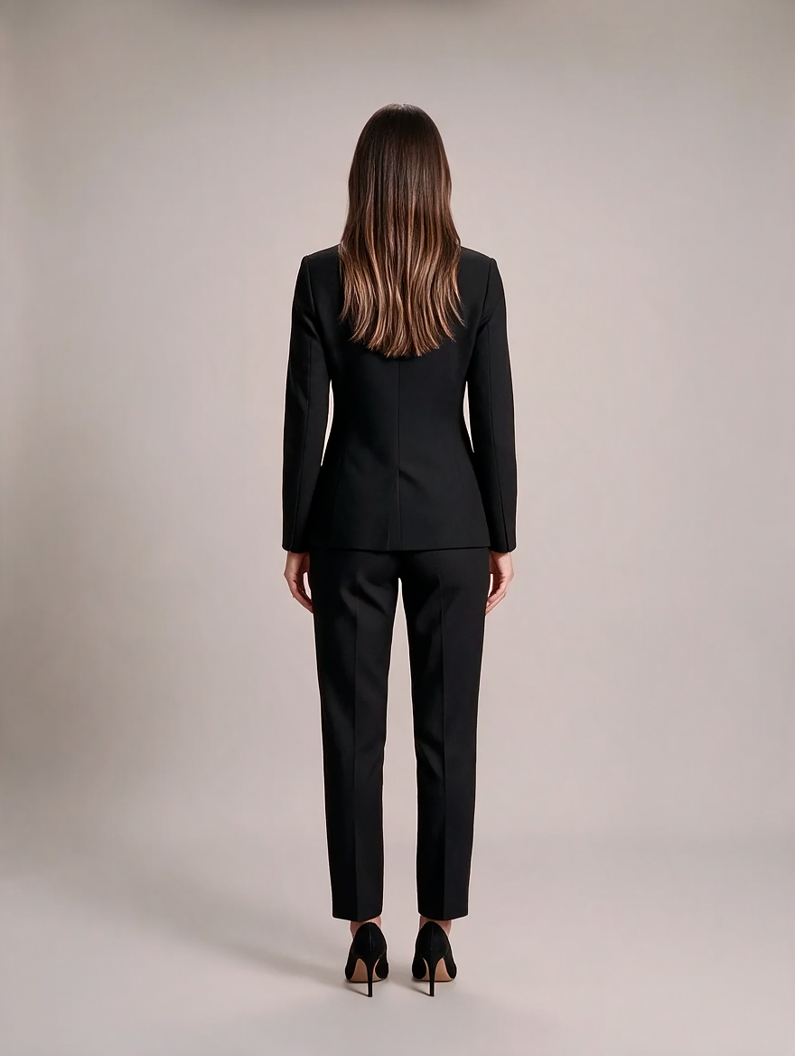 Getailleerd pak met dubbelrijige blazer voor dames – Ilaria